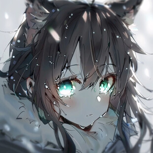 抱猫少女