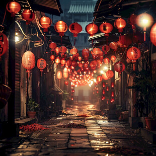 红灯笼巷道