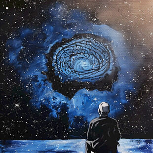 星辰大海男孩背影