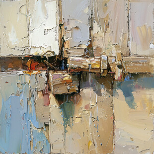 破旧效果无框画