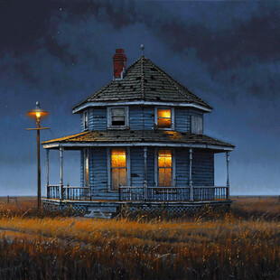 芦苇荡小屋傍晚阴云