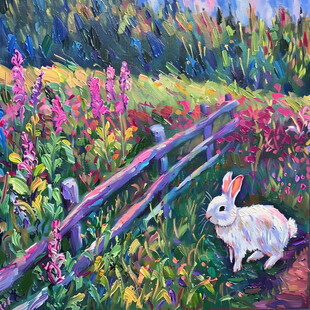 兔子和花插画