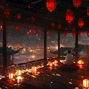 古风场景插画