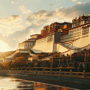 日落布达拉宫