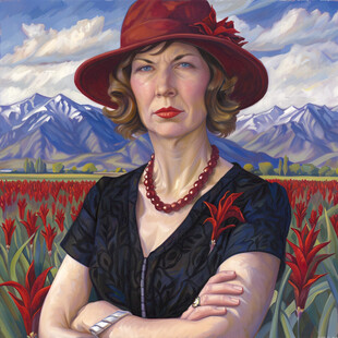 带红头巾的农妇