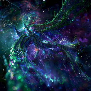 梦幻插画奇幻炫光