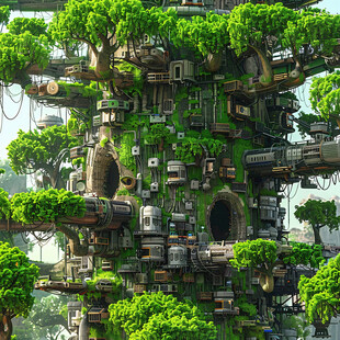 阿凡达场景科幻雕塑