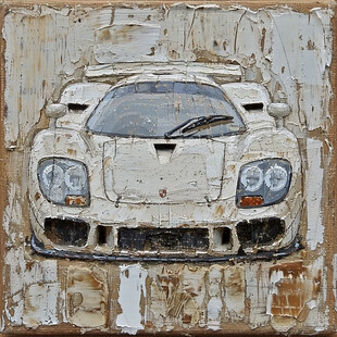 汽车油画