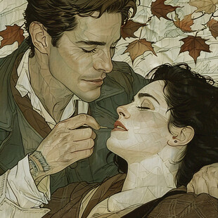 欧美复古人物插画