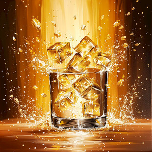 水花四溅的水杯