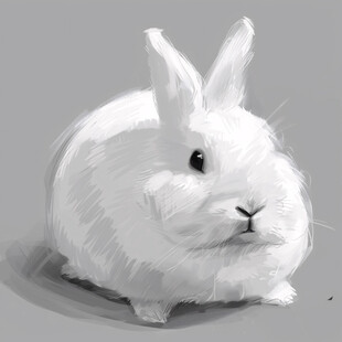 侏儒兔插画