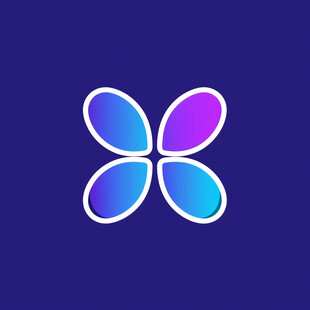 蝴蝶花瓣logo