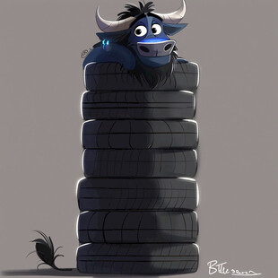 卡通霸气牛大叔