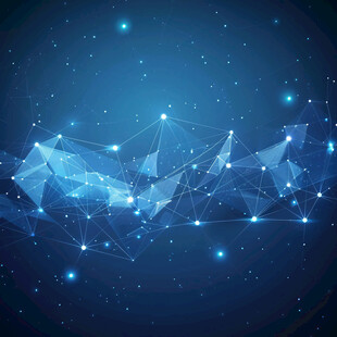 星空低多边形底纹