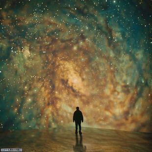 酷炫星空地面贴画