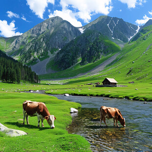 牛草地大山溪水