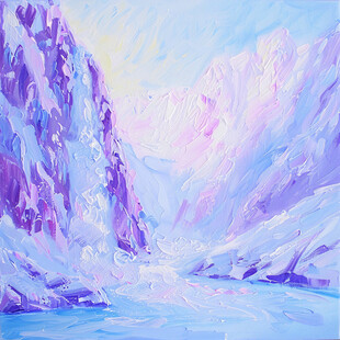 蓝紫色插画画面