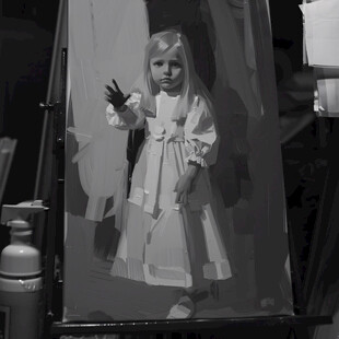 高精女孩原画稿