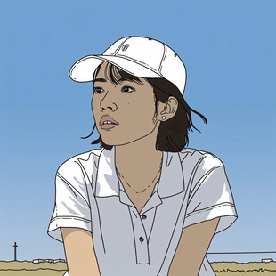 八零年代女孩插画