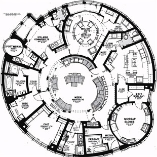 椭圆形内部建筑