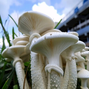 雨后白蘑菇