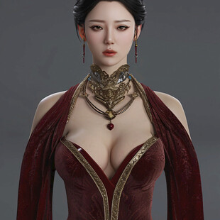 古典宫女模型