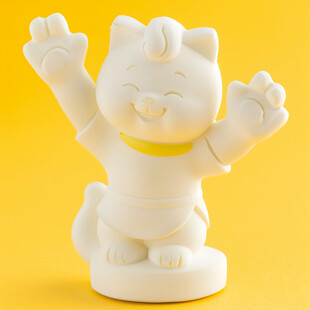 手绘举元宝小虎