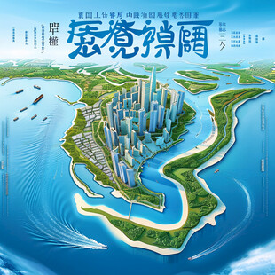 横琴房地产创意海报