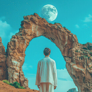 月亮门风景