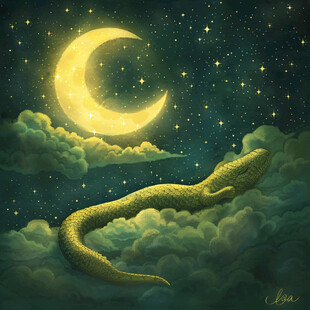 星月河幻想插画