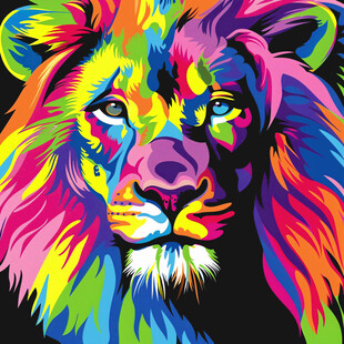 色块狮子