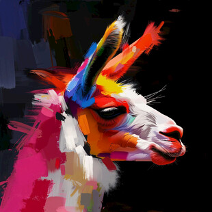 彩色动物风格装饰画
