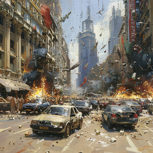 世界末日混乱场景