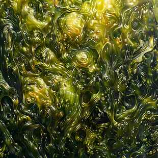 流彩流体浇筑画