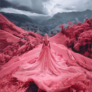 玫瑰红森系主题场景