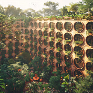 爬满植物的建筑