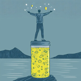 员工积极向上插画