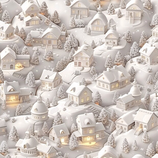 冬天雪屋积雪雪景