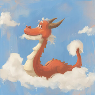 飞龙在天插画