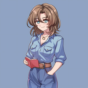 卡通动漫制服女孩