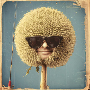 原创手绘榴莲娃娃