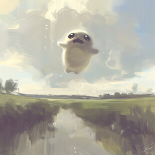 小刺猬轻质感插画