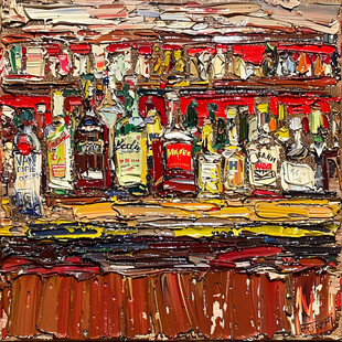 洋酒油画