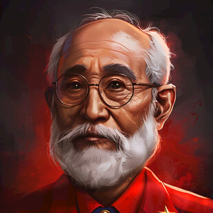 插画老头