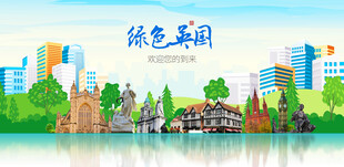 英国城市旅游展板