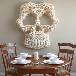 头颅装饰品摆放骷髅