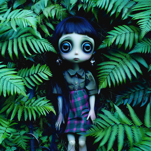 被丢弃的娃娃落寞森林