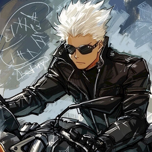 赛博朋克风格机车