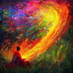 梦幻插画奇幻炫光