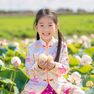 采荷花的农家女孩